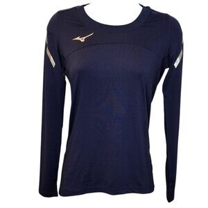 Mizuno Techno VII Womens XL Navy Blue Volleyball Jersey Long Sleeve 440681 NWT
